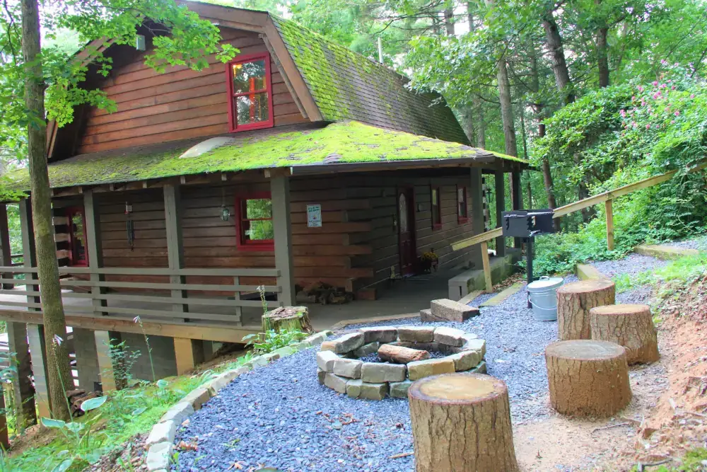 Red Dog Barn Firepit by Buffalo Creek Cabins